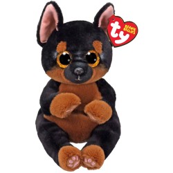 TY Beannie Bellies Fritz Plush Dog Black and Brown 15cm 1607-41298 008421412983