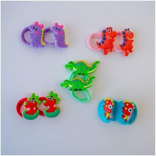 Azure accessories Children's Rubber Band Dinosaurs Various Designs - 1 Pc XA-0183 5200419211461