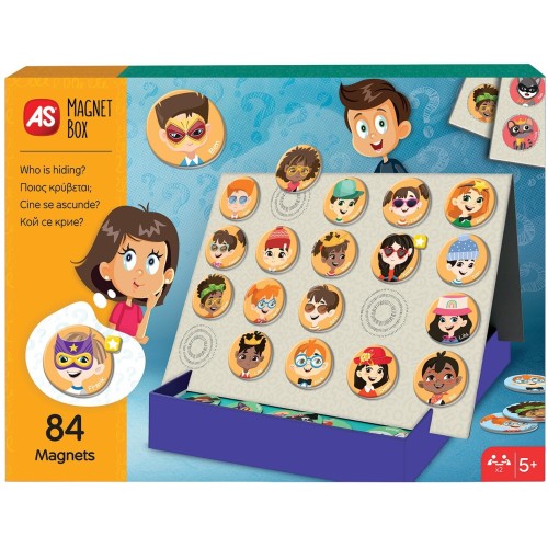 As company AS Magnet Box Ποιος Κρύβεται? 84 Εκπαιδευτικοί Χάρτινοι Μαγνήτες Για 5+ Χρονών 1029-64060 5203068640606
