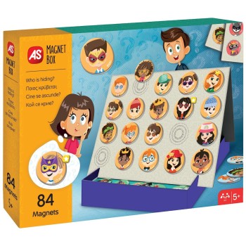 As company AS Magnet Box Ποιος Κρύβεται? 84 Εκπαιδευτικοί Χάρτινοι Μαγνήτες Για 5+ Χρονών 1029-64060 5203068640606
