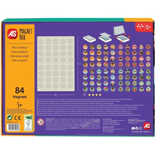 As company AS Magnet Box Who Is Hiding? 84 Educational Paper Magnets For Ages 5+ 1029-64060 5203068640606
