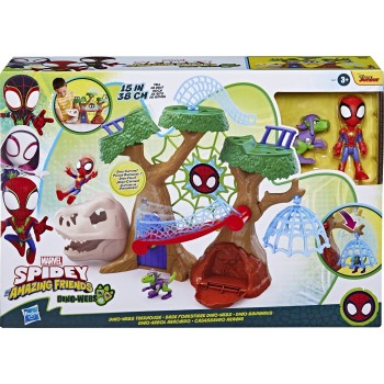 Hasbro Spiderman Marvel Spidey and His Amazing Friends Dino Webs Treehouse Playset F9477 5010996234896