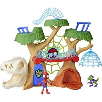 Hasbro Spiderman Marvel Spidey and His Amazing Friends Dino Webs Treehouse Playset F9477 5010996234896