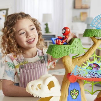 Hasbro Spiderman Marvel Spidey and His Amazing Friends Dino Webs Treehouse Playset F9477 5010996234896