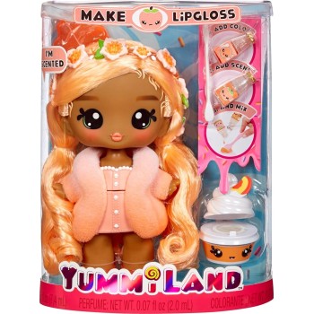 MGA Entertainment Yummiland Large Doll + Lipgloss Pet- Pia Peach 120797-EUC 035051120797