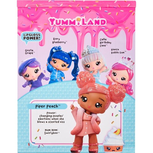 MGA Entertainment Yummiland Large Doll + Lipgloss Pet- Pia Peach 120797-EUC 035051120797
