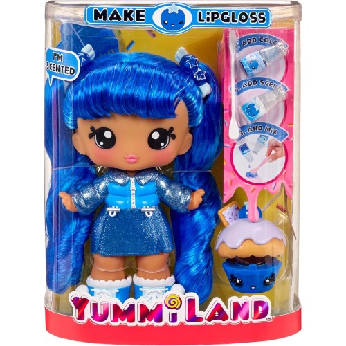 MGA Entertainment Yummiland Large Doll + Lipgloss Pet- Rory Blueberry 120803-EUC 035051120803