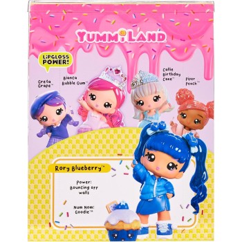 MGA Entertainment Yummiland Large Doll + Lipgloss Pet- Rory Blueberry 120803-EUC 035051120803