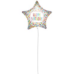PROCOS Decorata Foil Happy Birthday Bright Star 46Cm 092426 5201184924266