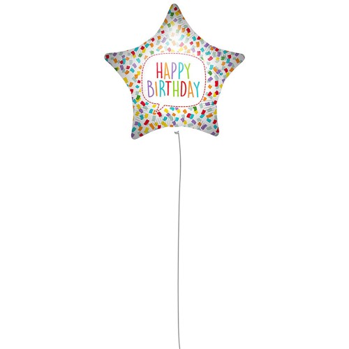 PROCOS Decorata Foil Happy Birthday Bright Star 46Cm 092426 5201184924266