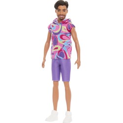 Mattel Barbie Fashionistas Doll 227 With Outfit Inspired By The Totally Hair Look, Brunette With Short Beard & Slender Body Type