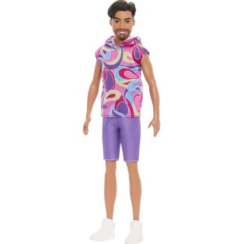 Mattel Barbie Fashionistas Doll 227 With Outfit Inspired By The Totally Hair Look, Brunette With Short Beard & Slender Body Type