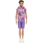 Mattel Barbie Fashionistas Doll 227 With Outfit Inspired By The Totally Hair Look, Brunette With Short Beard & Slender Body Type