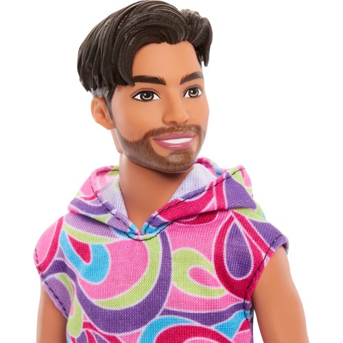 Mattel Barbie Ken Fashionistas Doll Fashionistas Κούκλα 227 With Outfit Inspired By The Totally Hair Look, Brunette With Short B