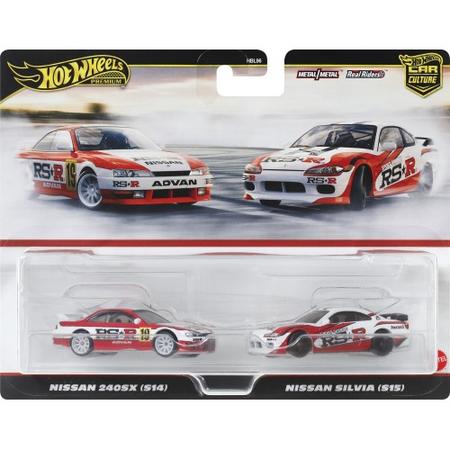 Mattel Hot Wheels Premium - Σετ Των 2 Hw Premiums Car Culture Nissan 240Sx (S14) & Nissan Silvia (S15) Όχημα Παιχνίδι HBL96 / HR