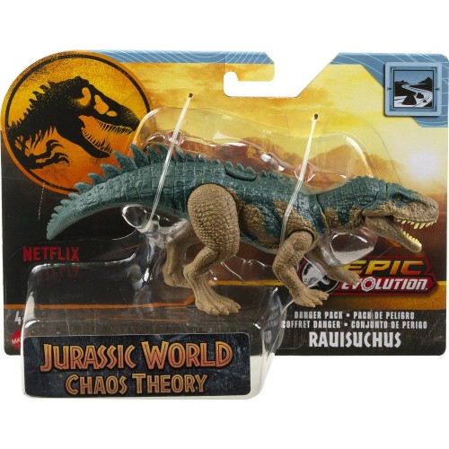 Mattel Νεες Φιγούρες Δεινοσαύρων Jurassic World Danger Pack Rauisuch Jurassic World Παιδική Φιγούρα Παιχνιδιού HLN49 / HTK57 194
