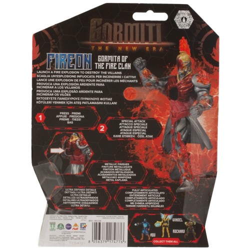 Giochi Preziosi Gormiti The New Era - Φιγούρα Fireon - Gormita Of The Fire Clan Με Λειτουργίες 15Cm GRV22000 / GRV22300 80563791