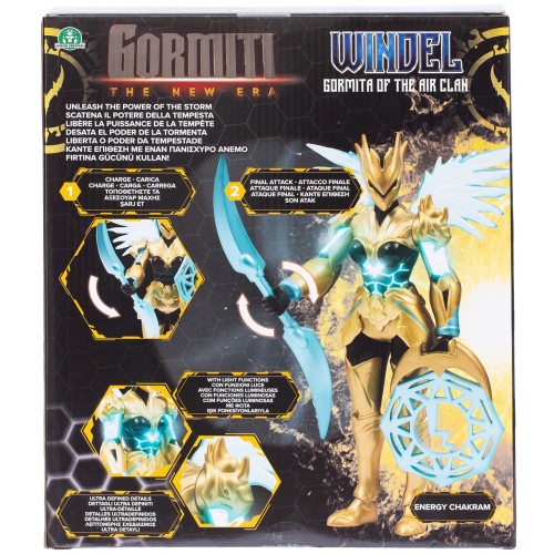 Giochi Preziosi Gormiti The New Era - Φιγούρα Windel - Gormita Of The Air Clan Με Αξεσουάρ Μάχης Λειτουργίες 27Cm GRV07000 / GRV