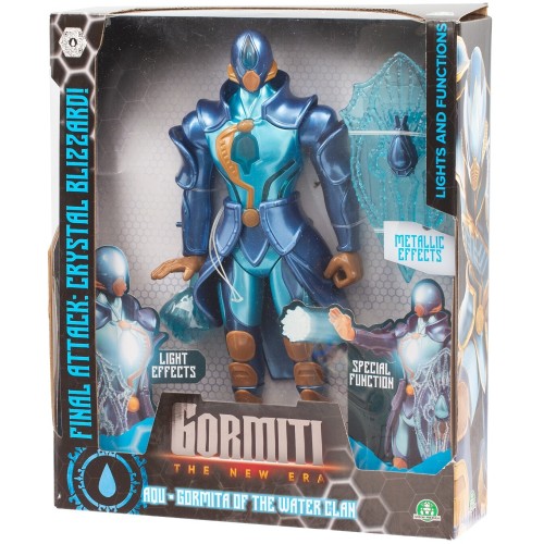 Giochi Preziosi Gormiti The New Era - Φιγούρα Aqu - Gormita Of The Water Clan Με Αξεσουάρ Μάχης Λειτουργίες 27Cm GRV07000 / GRV0