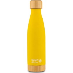 nava Thermo Bottle Stainless Steel Bamboo We Care Yellow 500Ml 10-016-006 5205746007947