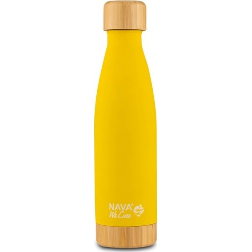 nava Thermo Bottle Stainless Steel Bamboo We Care Yellow 500Ml 10-016-006 5205746007947