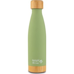 nava Thermo Bottle Stainless Steel Bamboo We Care Light Green 500Ml 10-016-004 5205746007923