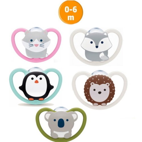 NUK Space Silicone Pacifier 0-6m, 1 pc 10730331 4008600318736