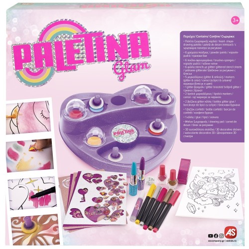 As company Palette Glam Heart-shaped Painting set for 3+ Years 1023-56359 5203068563592