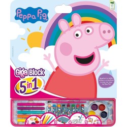 As company Giga Block Peppa pig 5 in 1 Coloring set for Ages 3+ 1023-62751 5203068627515