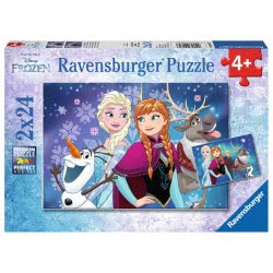 Ravensburger Παζλ 2Χ24τεμ.Ψυχρά Και Ανάποδα Σέλας 09074 4005556090747