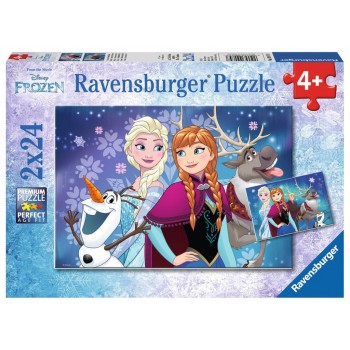 Ravensburger Παζλ 2Χ24τεμ.Ψυχρά Και Ανάποδα Σέλας 09074 4005556090747