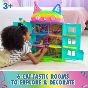 Spin Master Gabbys Dollhouse, 15-Piece Rainbow-Themed, Celebration Dolls House, Toy Fig 102494 681147027183