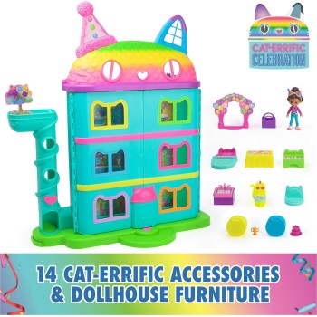 Spin Master Gabbys Dollhouse Gabby's Dollhouse: Cat-Errific Celebration - Gabby's Celebration Dollhouse Playset (6070742) 102494
