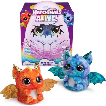 Spin Master Hatchimals Alive, Mystery Hatch Draggle, Surprise  Toy And Egg With Mist, L 102510 778988452615