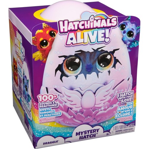 Spin Master Hatchimals Alive, Mystery Hatch Draggle, Surprise  Toy And Egg With Mist, L 102510 778988452615