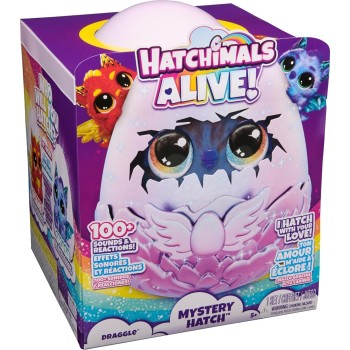 Spin Master Hatchimals Alive, Mystery Hatch Draggle, Surprise  Toy And Egg With Mist, L 102510 778988452615