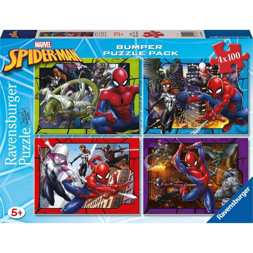 Ravensburger 4x100 pcs Puzzles Spiderman 12001076 4005555010760