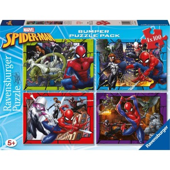 Ravensburger 4x100 pcs Puzzles Spiderman 12001076 4005555010760