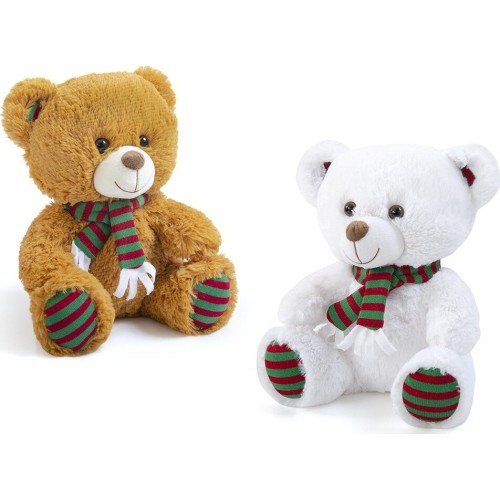 Christakopoulos Teddy Bear With Festive Scarf 2x. 30cm 2228 5212007580613
