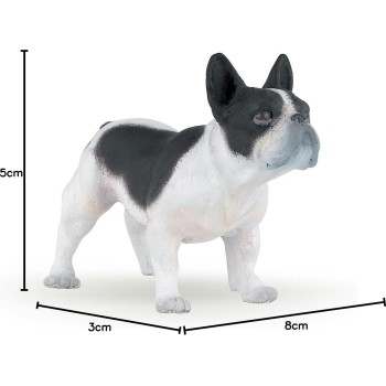 Papo Cats And Dogs French  And White Bulldog Figurine, Multicolour, Oner S 54006 3465000540067