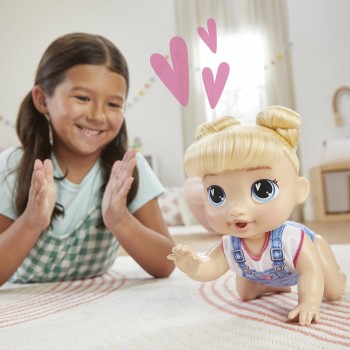 Hasbro Baby Alive Crawl N Play Harper Hugs Ηλεκτρονική Κούκλα Μωράκι F9709 5010996271945