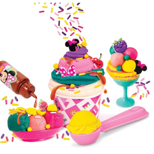 As company Disney Minnie Mouse Plasticine Minnie I Make Ice Cream With Syrup And Sprinkles With 5 250G Jars For 3+ Years 1045-03