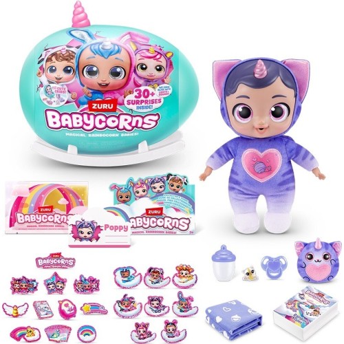 ZURU Κούνια Babycorns Κούκλα Με Φως Και Ήχο Large - 1 Τμχ 11892108 4894680033597
