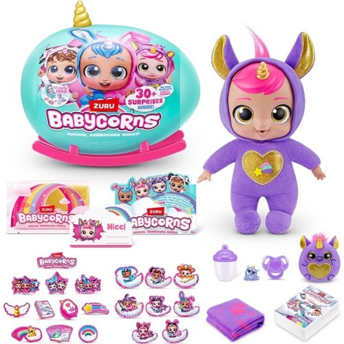 ZURU Κούνια Babycorns Κούκλα Με Φως Και Ήχο Large - 1 Τμχ 11892108 4894680033597