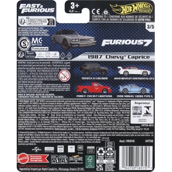 Mattel Hot Wheels Hw Premium - Fast & Furious Hw 87 Chevy Caprice Fast And Furious Όχημα Παιχνίδι HNW46 / HRT98 194735185757