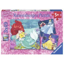Ravensburger Παζλ 3X49τεμ. Disney Πριγκίπισσες 09350 4005556093502