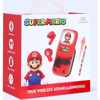 otl technologies otl  sm1278 super mario slider tws earphones with slide open light up charg  5055371628891