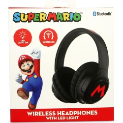 otl technologies Otl  Sm1255 Super Mario Led Light Up Foldable Wireless Headphones Black ACC-1072 5055371629096