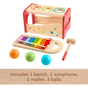 Mattel Fisher-Price Ξύλινο Μουσικό Παιχνιδι Ξυλόφωνο Εκπαιδευτικό Παιχνίδι HXT88 194735238439