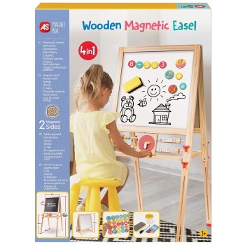 As company AS Magnet Box Ξύλινος μαγνητικός επιδαπέδιος πίνακας 2 Όψεων για 3+ Χρονών 1029-64069 5203068640699